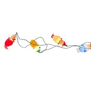 Vintage Lights Clowns Blow Mold String Christmas Holiday Made in Italy